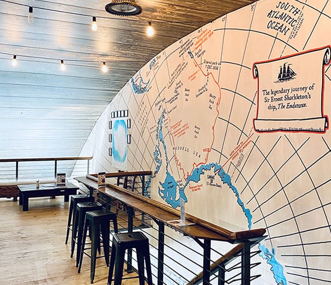 a map of Ernest Shackleton's journey