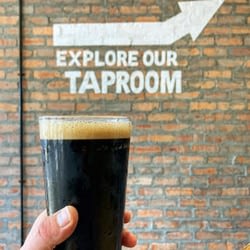 Shackleton Stout in front of Taproom